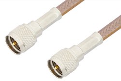 Mini UHF Male to Mini UHF Male Cable 48 Inch Length Using RG400 Coax, RoHS