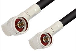 N Male Right Angle to N Male Right Angle Cable 72 Inch Length Using RG213 Coax, RoHS