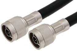 N Male to N Male Cable 24 Inch Length Using PE-B405 Coax