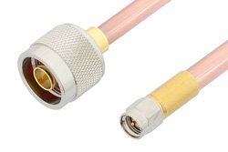 SMA Male to N Male Cable 12 Inch Length Using RG401 Coax, RoHS