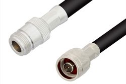 N Male to N Female Cable 24 Inch Length Using PE-B405 Coax