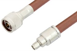 SMA Male to N Male Cable 12 Inch Length Using RG393 Coax