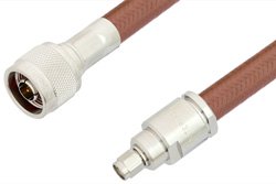 SMA Male to N Male Cable 60 Inch Length Using RG393 Coax, RoHS