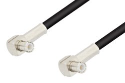 MCX Plug Right Angle to MCX Plug Right Angle Cable 60 Inch Length Using RG174 Coax