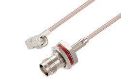 SMA Male Right Angle to TNC Female Bulkhead Cable 12 Inch Length Using RG316 Coax