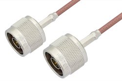 75 Ohm N Male to 75 Ohm N Male Cable 72 Inch Length Using 75 Ohm RG179 Coax, RoHS