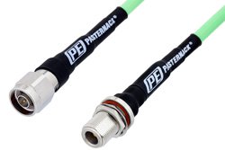 N Male to N Female Low Loss Test Cable 12 Inch Length Using PE-P300LL Coax, RoHS