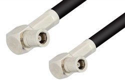 SMB Plug Right Angle to SMB Plug Right Angle Cable 12 Inch Length Using RG223 Coax