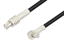 MCX Plug to MCX Plug Right Angle Cable 12 Inch Length Using RG174 Coax