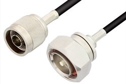 N Male to 7/16 DIN Male Cable 60 Inch Length Using RG223 Coax, RoHS