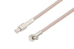 MCX Plug to MCX Plug Right Angle Cable 12 Inch Length Using RG316 Coax