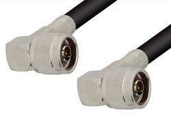 N Male Right Angle to N Male Right Angle Cable 72 Inch Length Using PE-B405 Coax