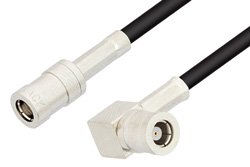 SMB Plug to SMB Plug Right Angle Cable 72 Inch Length Using RG174 Coax, RoHS
