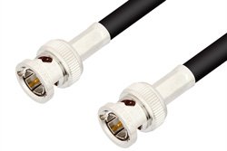 75 Ohm BNC Male to 75 Ohm BNC Male Cable 12 Inch Length Using 75 Ohm RG59 Coax