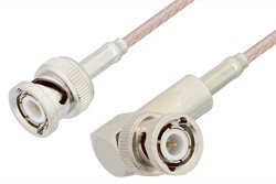 BNC Male to BNC Male Right Angle Cable 60 Inch Length Using RG316 Coax
