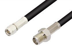 SMA Male to SMA Female Cable 6 Inch Length Using 75 Ohm RG59 Coax