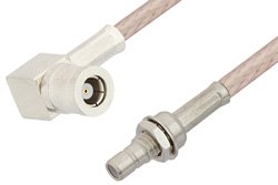 SMB Plug Right Angle to SMB Jack Bulkhead Cable 72 Inch Length Using RG316-DS Coax, RoHS