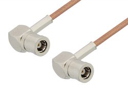 SMB Plug Right Angle to SMB Plug Right Angle Cable 36 Inch Length Using RG178 Coax, RoHS