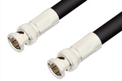 75 Ohm BNC Male to 75 Ohm BNC Male Cable 24 Inch Length Using 75 Ohm RG11 Coax