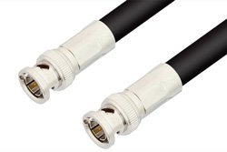 75 Ohm BNC Male to 75 Ohm BNC Male Cable 60 Inch Length Using 75 Ohm RG216 Coax , LF Solder