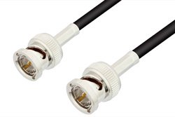 75 Ohm BNC Male to 75 Ohm BNC Male Cable 12 Inch Length Using 75 Ohm PE-B150 Coax