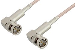 75 Ohm BNC Male Right Angle to 75 Ohm BNC Male Right Angle Cable 72 Inch Length Using 75 Ohm RG179 Coax, RoHS