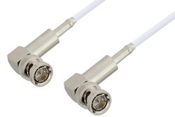 75 Ohm BNC Male Right Angle to 75 Ohm BNC Male Right Angle Cable Using 75 Ohm RG187 Coax, RoHS
