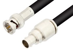 75 Ohm BNC Male to 75 Ohm BNC Female Cable 36 Inch Length Using 75 Ohm RG6 Coax, RoHS