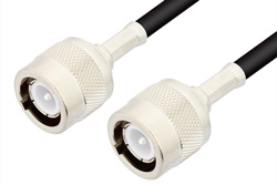 C Male to C Male Cable 12 Inch Length Using RG223 Coax, RoHS