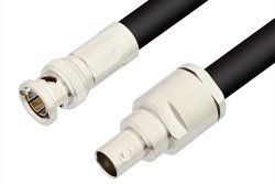 75 Ohm BNC Male to 75 Ohm BNC Female Cable 36 Inch Length Using 75 Ohm RG216 Coax , LF Solder