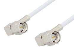 SMA Male Right Angle to SMA Male Right Angle Cable 12 Inch Length Using RG188-DS Coax