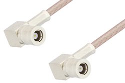 SMB Plug Right Angle to SMB Plug Right Angle Cable 12 Inch Length Using RG316-DS Coax