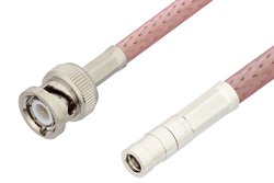 SMB Plug to BNC Male Cable 48 Inch Length Using RG142 Coax, RoHS