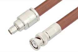 SMA Male to BNC Male Cable 24 Inch Length Using RG393 Coax