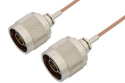 N Male to N Male Cable 60 Inch Length Using RG178 Coax, RoHS