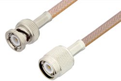 TNC Male to BNC Male Cable 12 Inch Length Using RG400 Coax