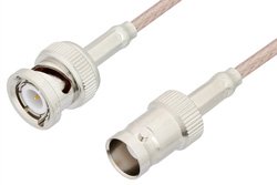 BNC Male to BNC Female Cable 12 Inch Length Using 75 Ohm RG179 Coax