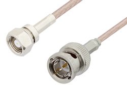 75 Ohm SMC Plug to 75 Ohm BNC Male Cable 12 Inch Length Using 75 Ohm RG179 Coax