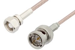 75 Ohm SMC Plug to 75 Ohm BNC Male Cable 72 Inch Length Using 75 Ohm RG179 Coax
