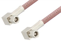 SMC Plug Right Angle to SMC Plug Right Angle Cable 36 Inch Length Using RG142 Coax, RoHS