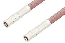 SMB Plug to SMB Plug Cable 12 Inch Length Using RG142 Coax, RoHS