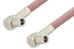 SMB Plug Right Angle to SMB Plug Right Angle Cable 36 Inch Length Using RG142 Coax, RoHS