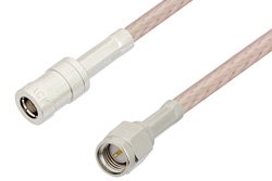 SMA Male to SMB Plug Cable 12 Inch Length Using RG316-DS Coax