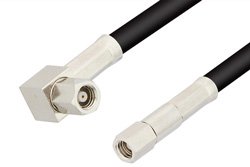 SMC Plug to SMC Plug Right Angle Cable Using RG58 Coax