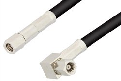 SMC Plug to SMC Plug Right Angle Cable 72 Inch Length Using RG223 Coax