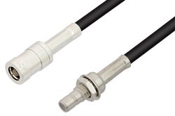 SMB Plug to SMB Jack Bulkhead Cable 36 Inch Length Using RG174 Coax