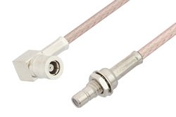 SMB Plug Right Angle to SMB Jack Bulkhead Cable 48 Inch Length Using RG316 Coax