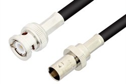 BNC Male to BNC Female Cable 12 Inch Length Using 93 Ohm RG62 Coax