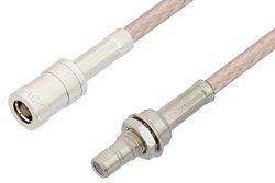 SMB Plug to SMB Jack Bulkhead Cable 12 Inch Length Using RG316 Coax