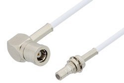 SMB Plug Right Angle to SMB Jack Bulkhead Cable 24 Inch Length Using RG196 Coax